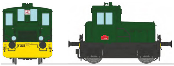 REE Modeles MB-146 - French Shunting Locomotive Class Y 2139 SNCF green 301, yellow front beam, North Era III/IV - ANALO